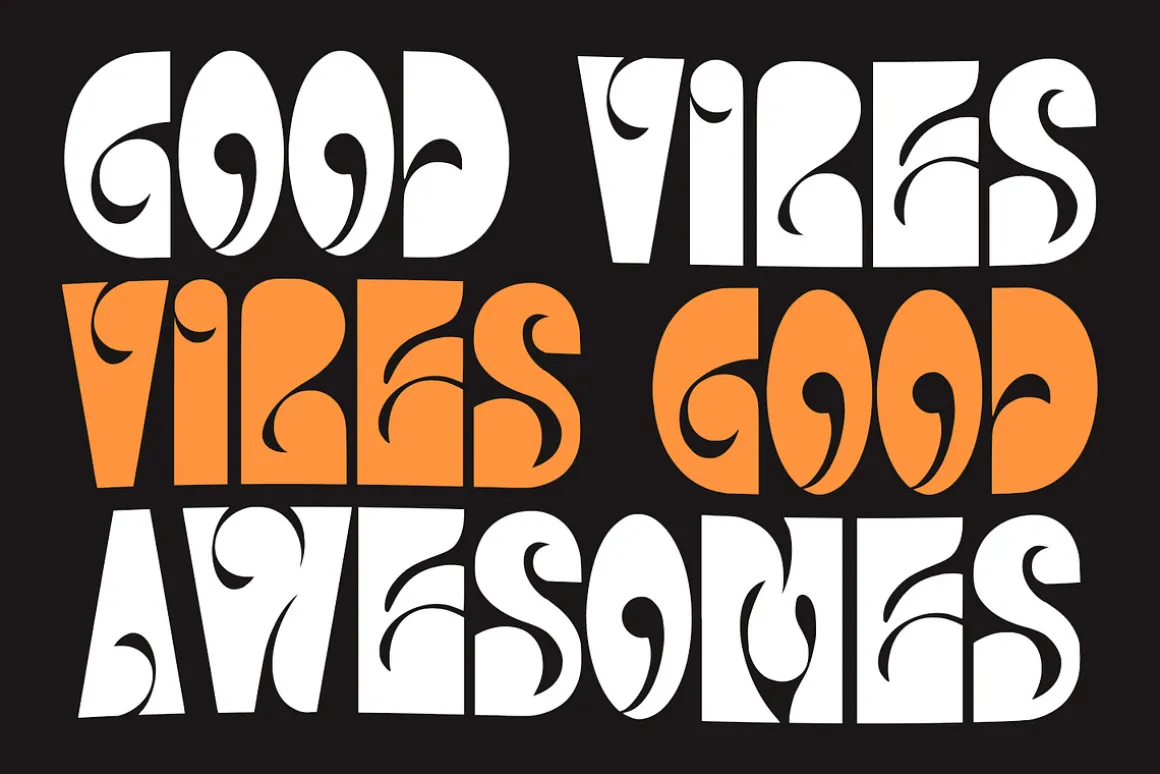 Flanatta Psychedelic Display Font