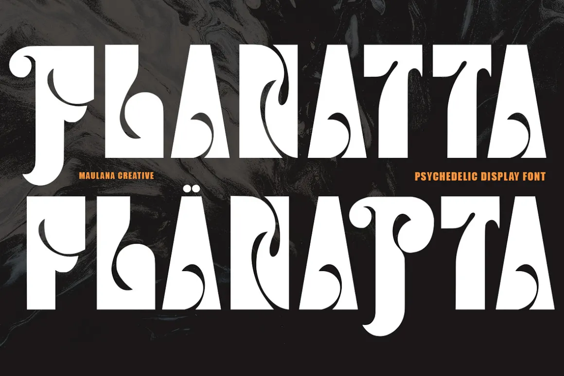 Flanatta Psychedelic Display Font