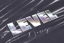Flat Holochrome Text Effects