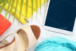 Flat lay feminine aaccessories