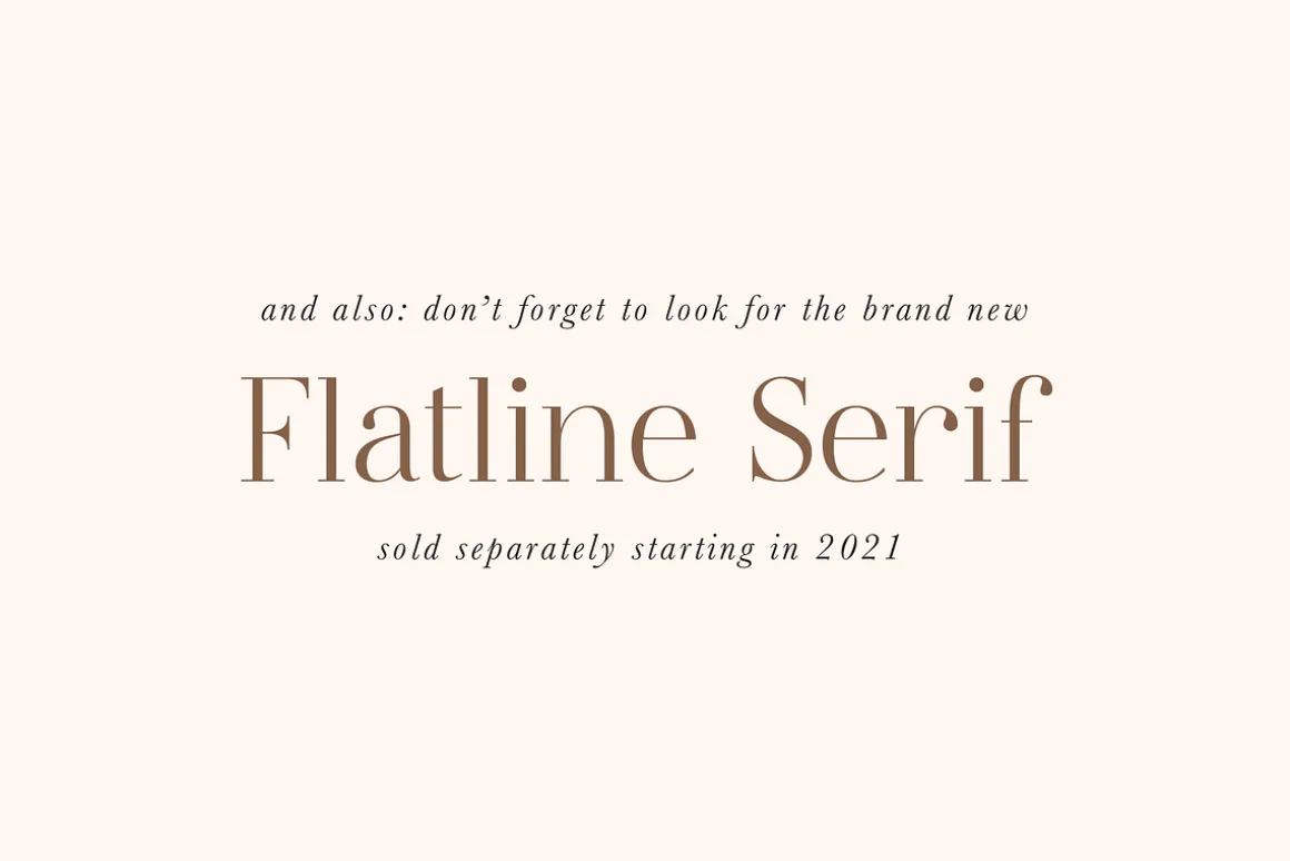 Flatline Sans Complete - 16 fonts