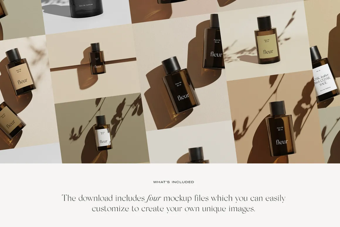 Fleur: Cosmetic Bottle Mockups