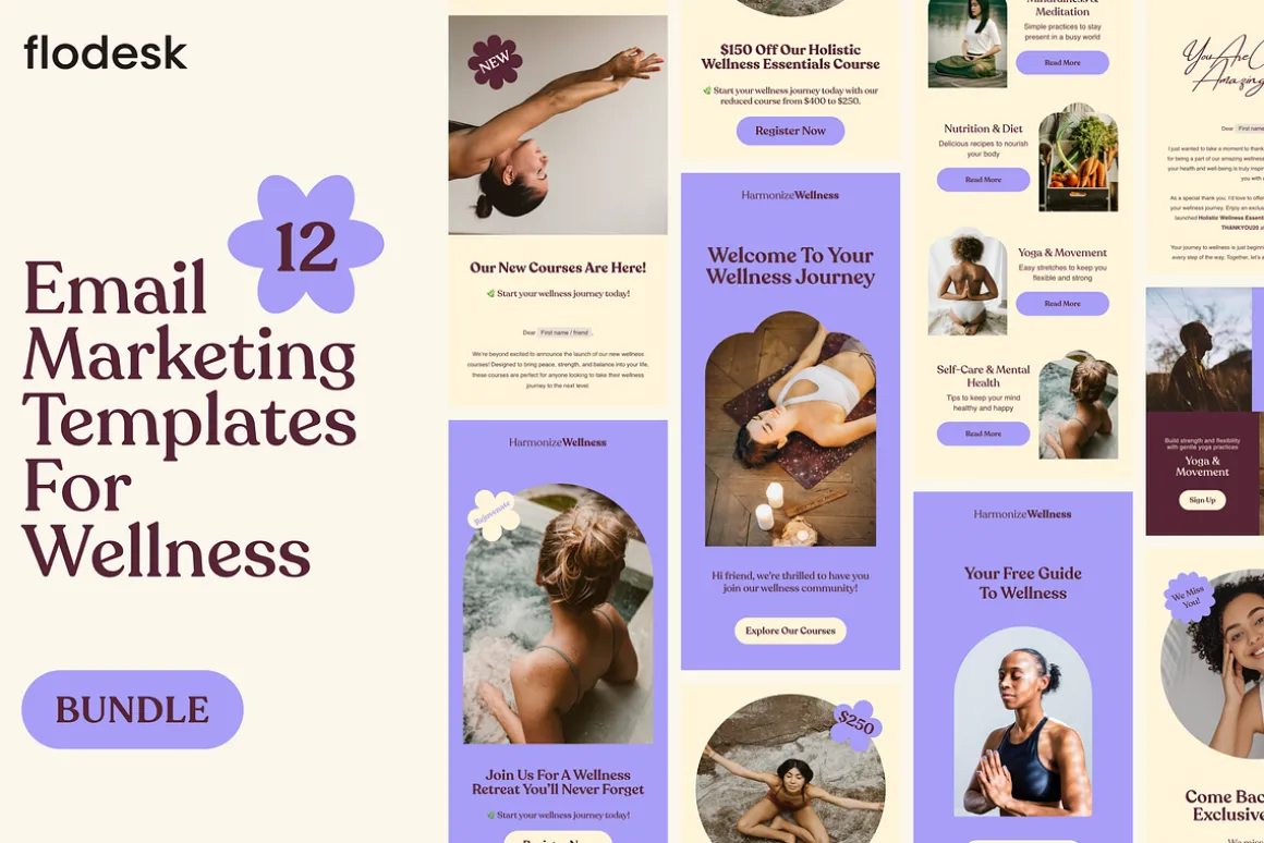 Flodesk Wellness Email Templates