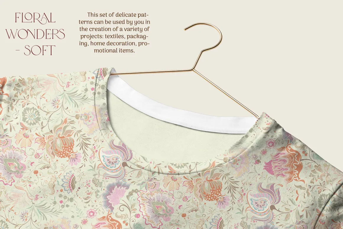 Floral wonders - 4 Seamless patterns
