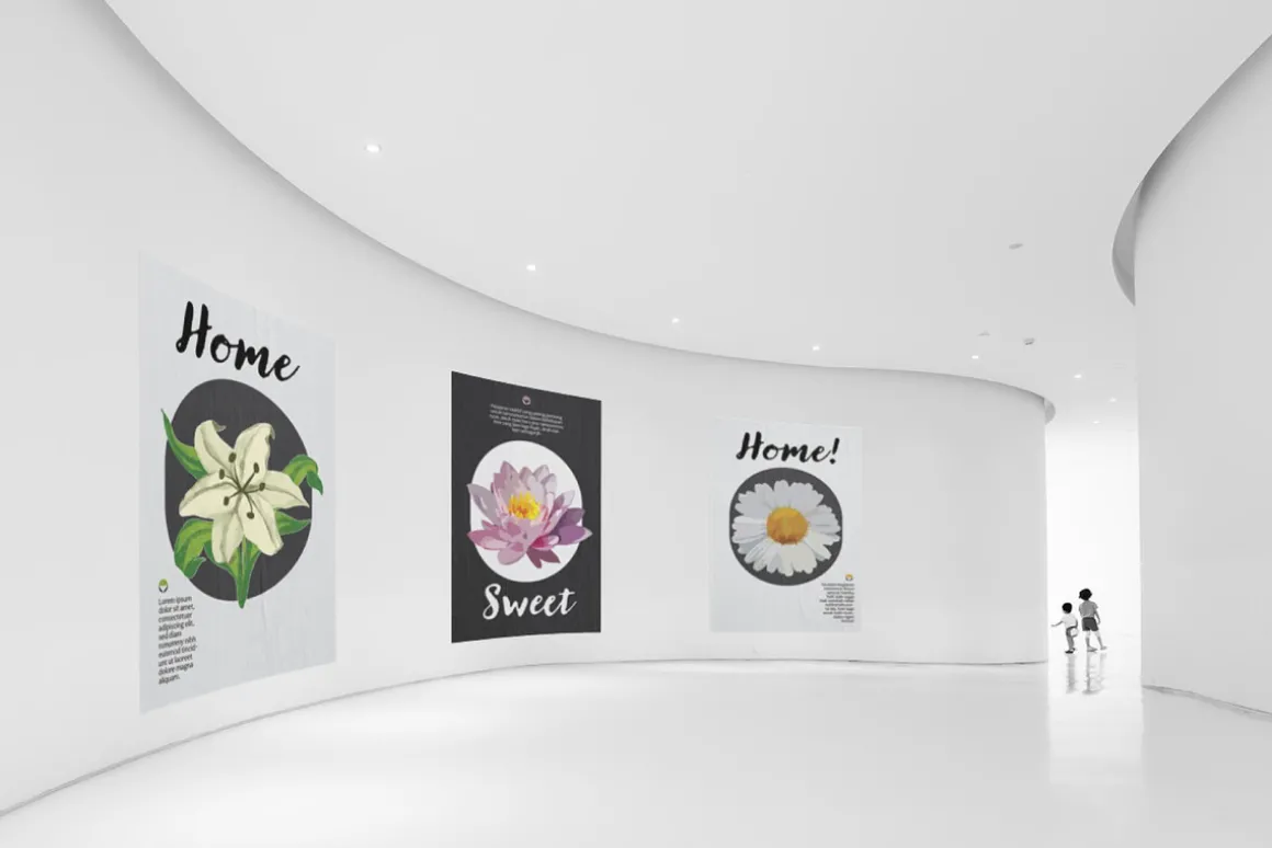 Floral Art Posters Set