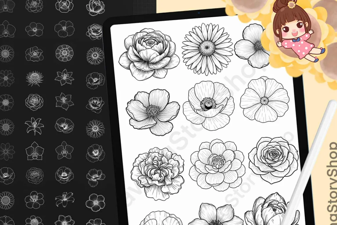 Floral & Botanical Procreate Stamps