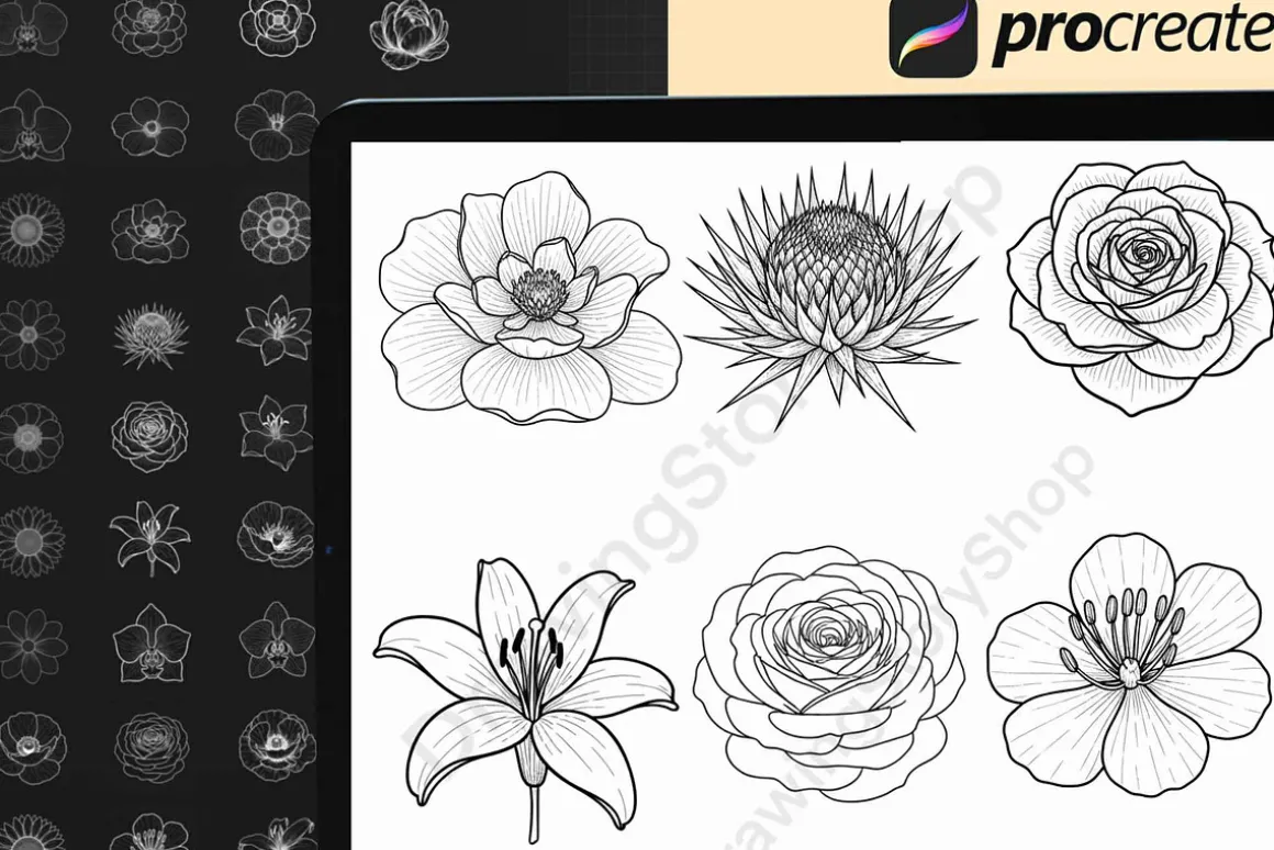 Floral & Botanical Procreate Stamps