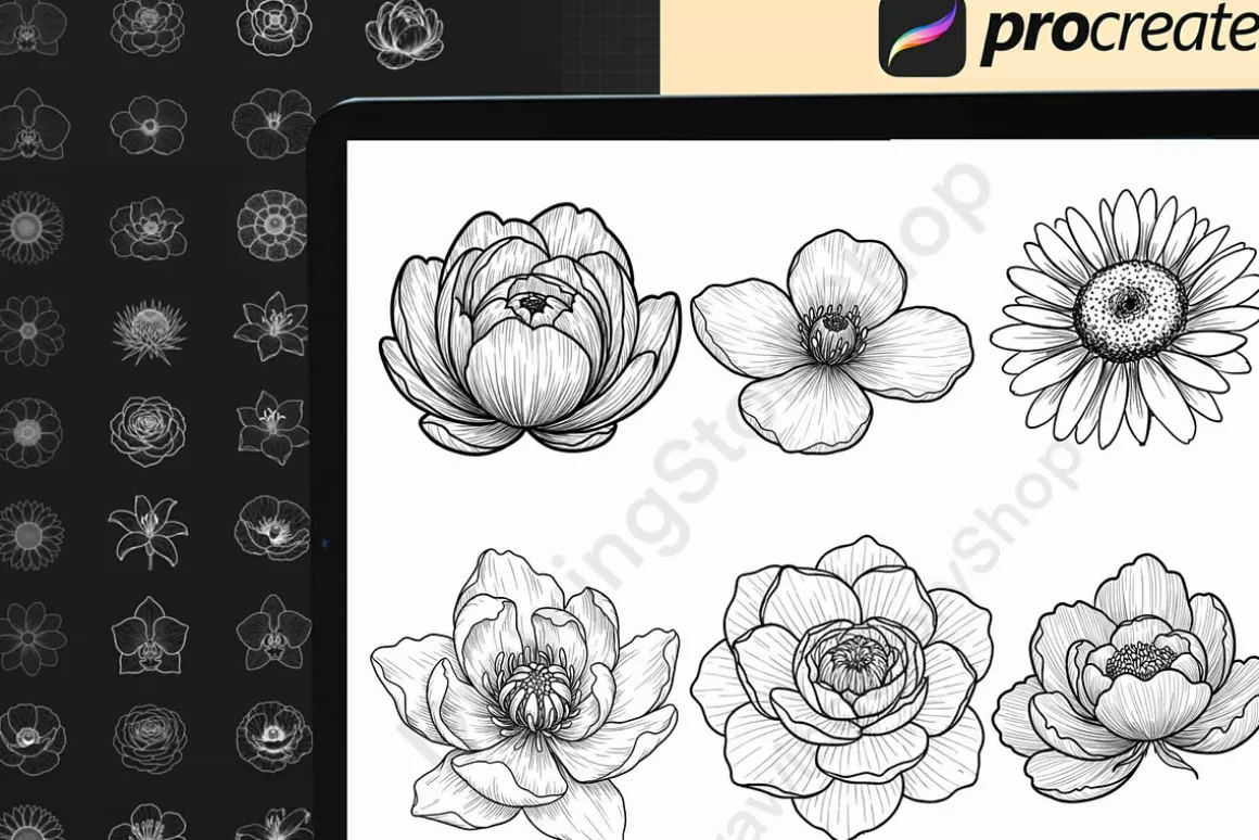 Floral & Botanical Procreate Stamps