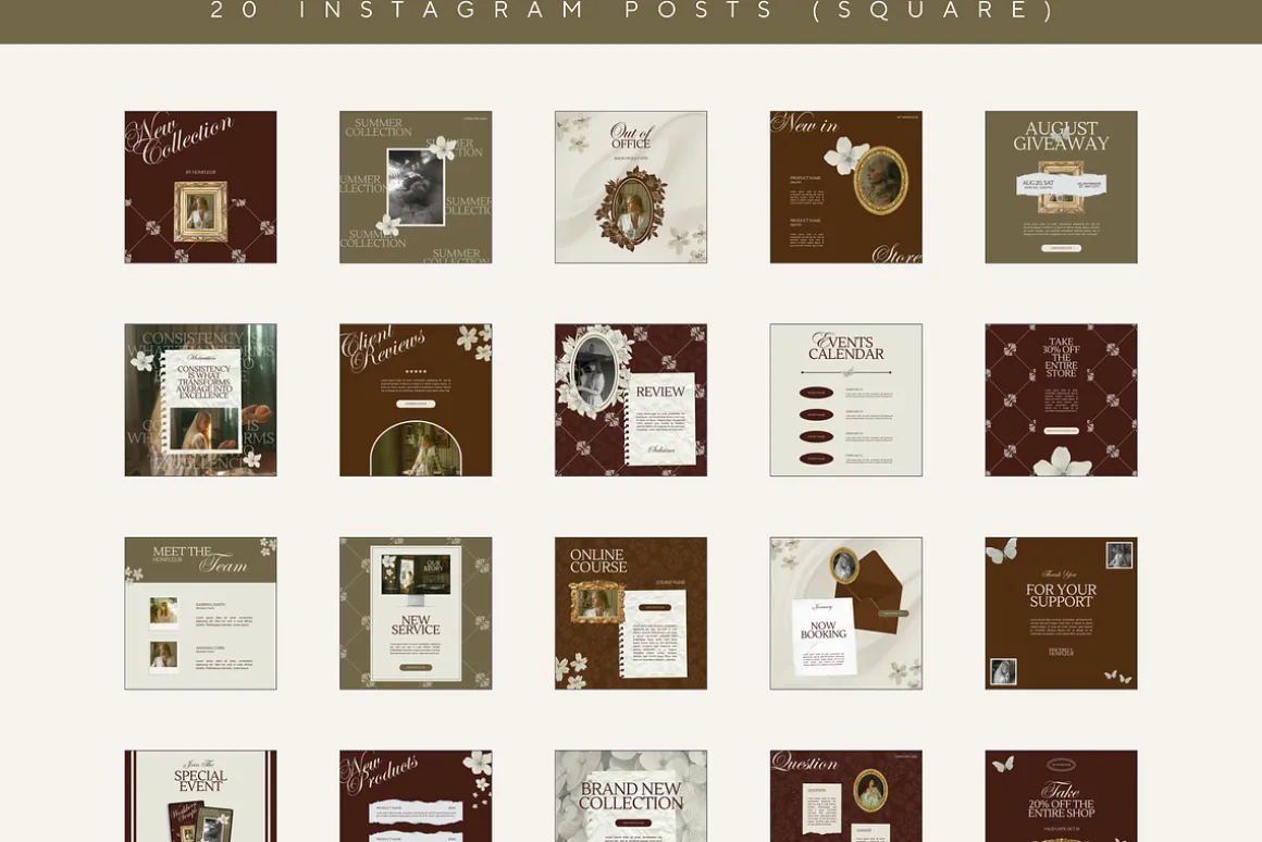 Floral Instagram Stories Posts Canva