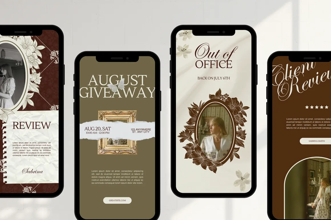 Floral Instagram Stories Posts Canva