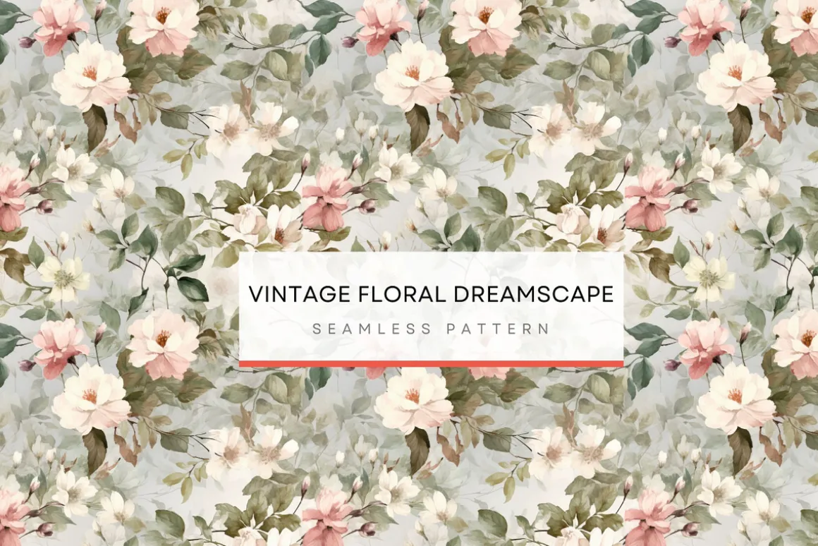 Floral Vintage Seamless Pattern Art
