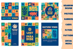 Floral & Wildlife Mosaic. Design Kit