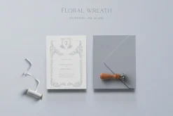 Floral wreath, flower monogram frame