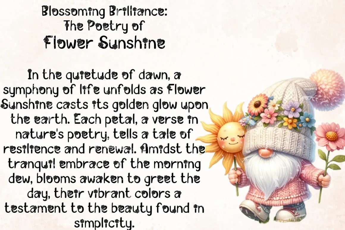Flower Sunshine - Handwritten