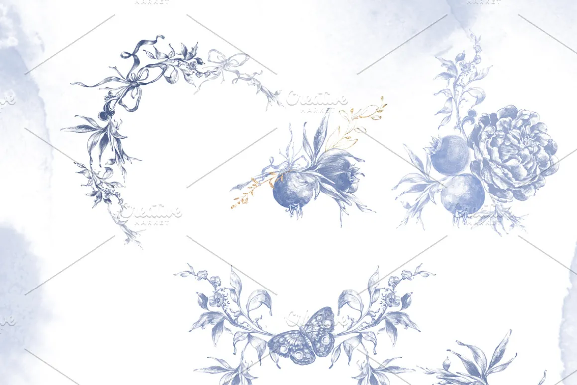 Flowers victorian baroque bundle