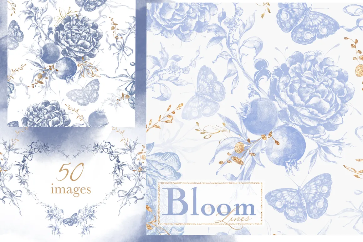 Flowers victorian baroque bundle