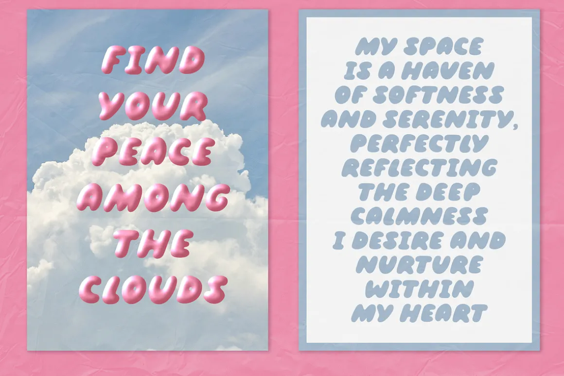 Fluffy Morning | Bubble Font DUO