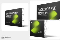 Foldable Backdrop Banner Mockup