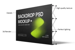 Foldable Backdrop Banner Mockup