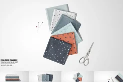 Folded Fabric Stack Mockup Set