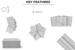 Folded Fabric Stack Mockup Set