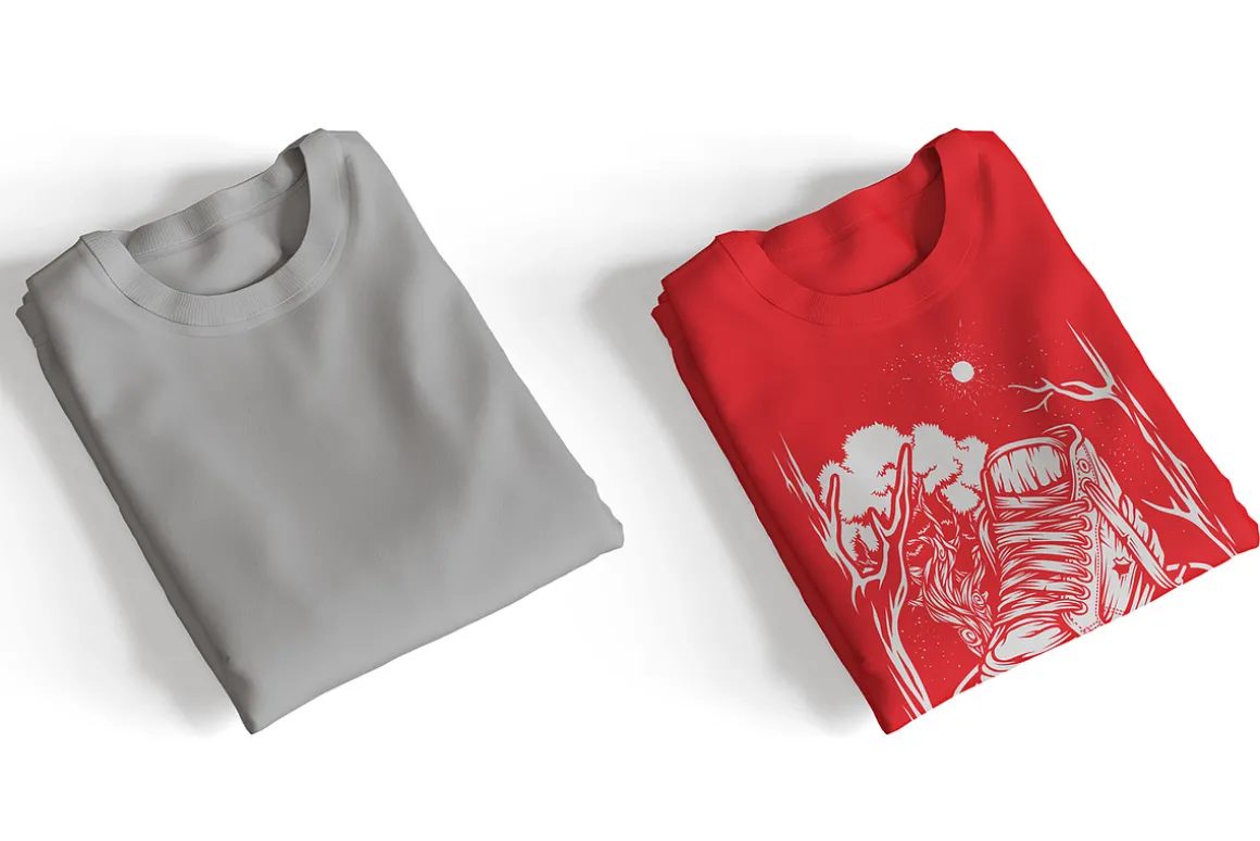Folded T-Shirt Mockup