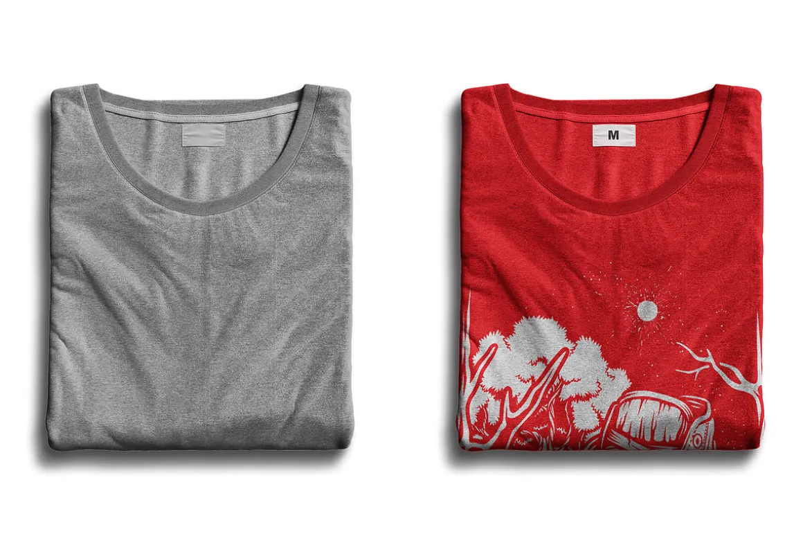 Folded T-Shirt Mockup