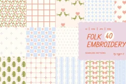 Folk Embroidery. Seamless Patterns