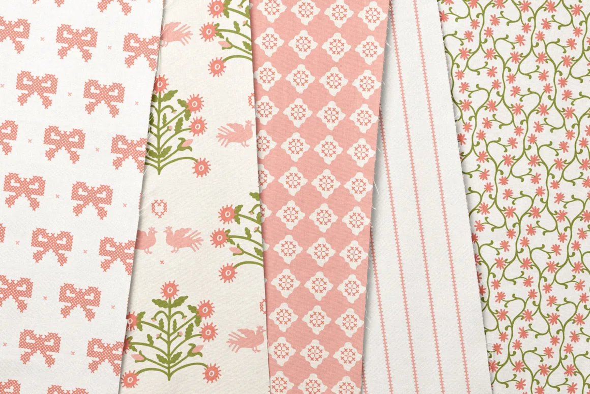 Folk Embroidery. Seamless Patterns