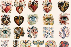 FOLK MEDICAL CLIPART PACK