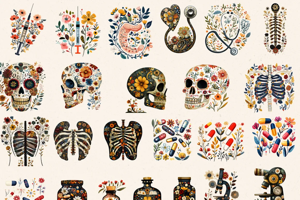 FOLK MEDICAL CLIPART PACK