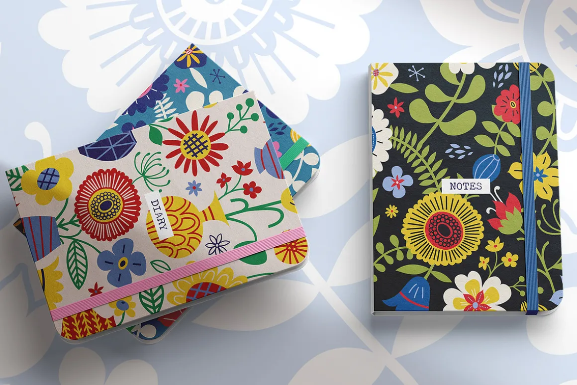 Folky Florals Patterns & Graphics