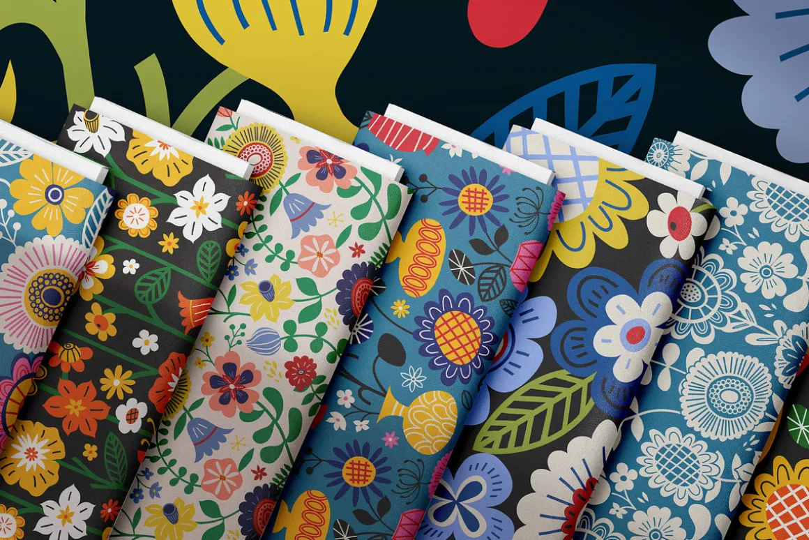 Folky Florals Patterns & Graphics