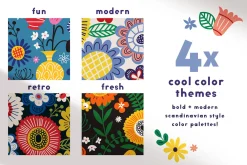 Folky Florals Patterns & Graphics