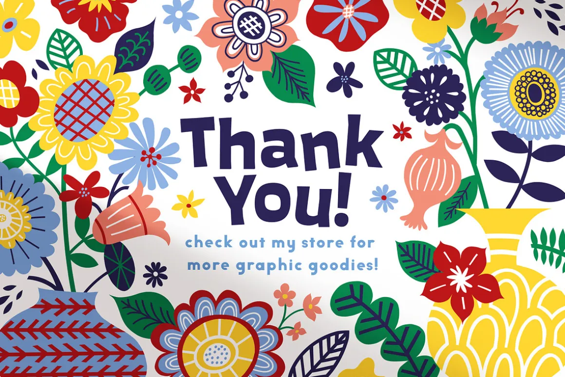 Folky Florals Patterns & Graphics