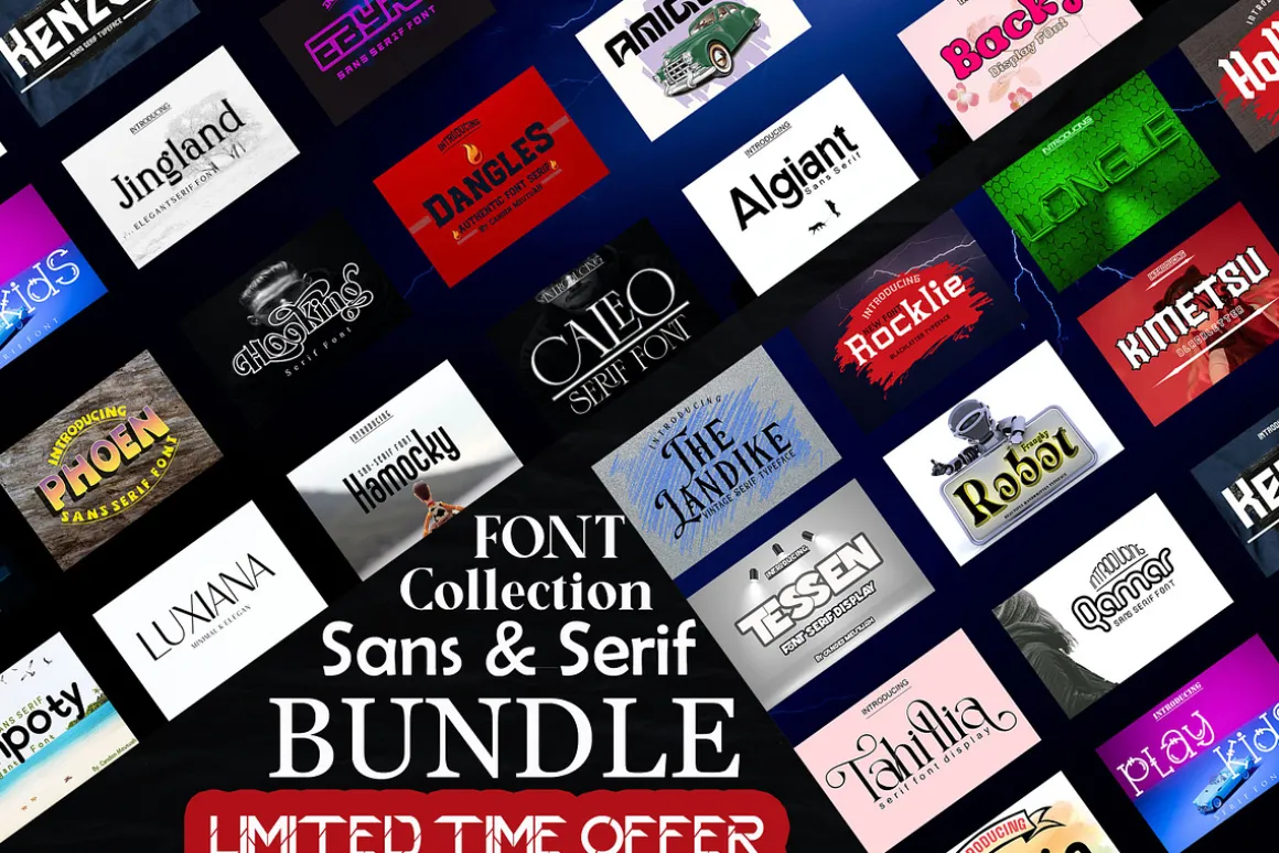 Font Collection Sans & Serif Bundles