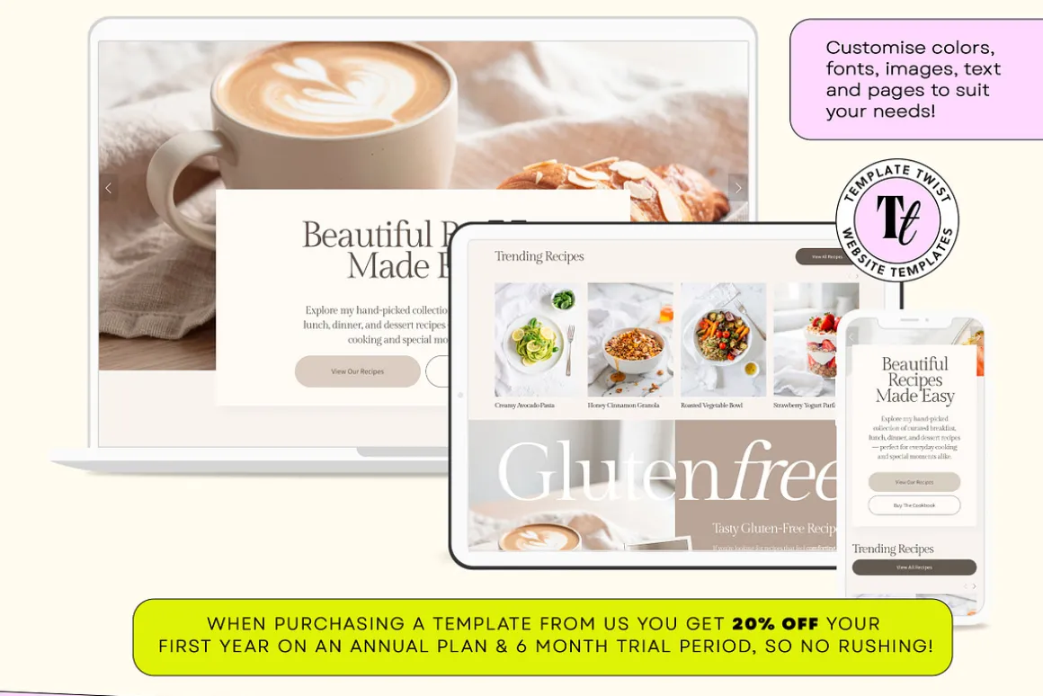 Food Blog Template Squarespace