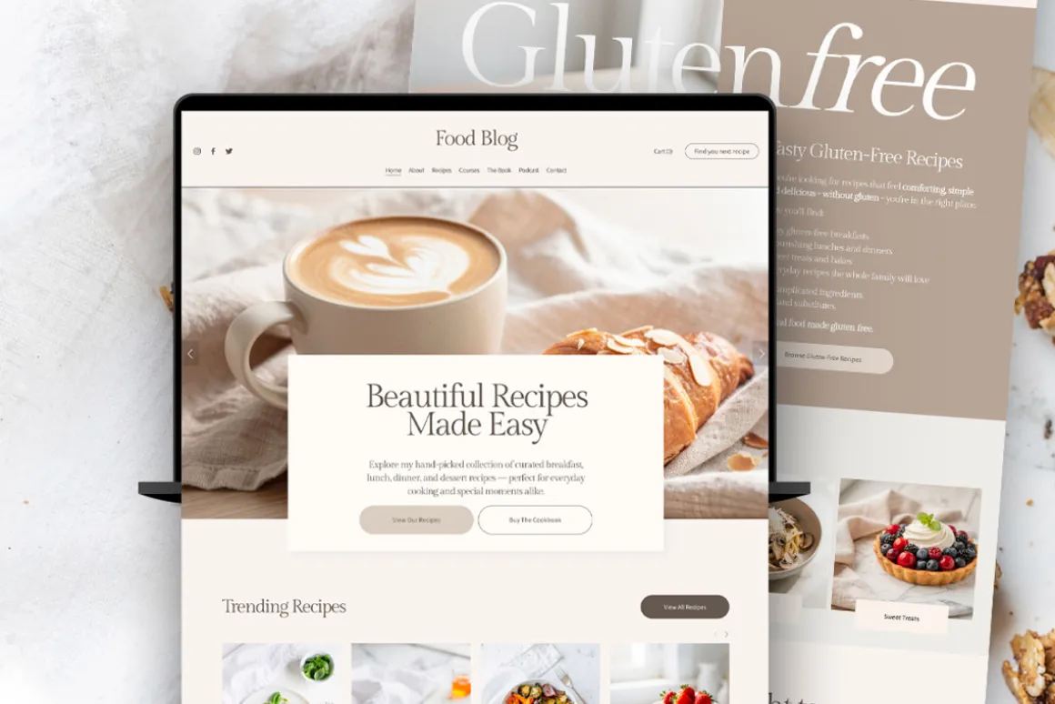 Food Blog Template Squarespace
