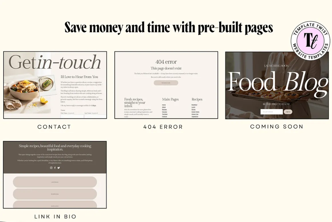 Food Blog Template Squarespace