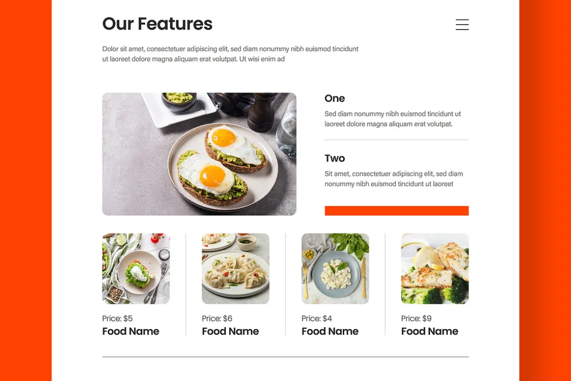 Food Email Newsletter for Restaurant