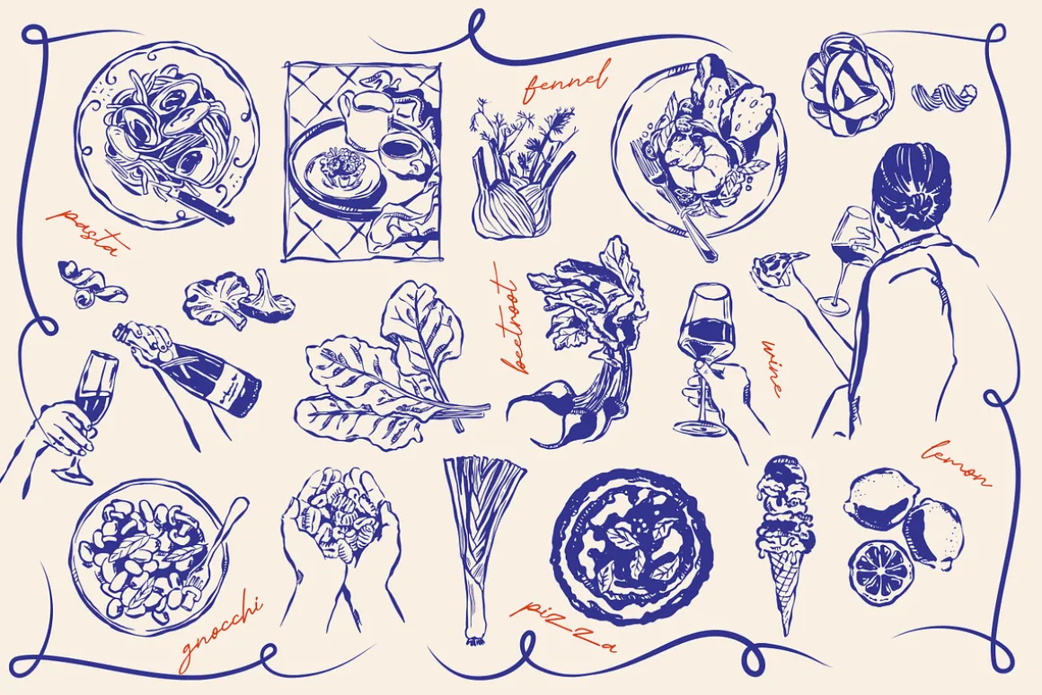 Food illustrations P.3
