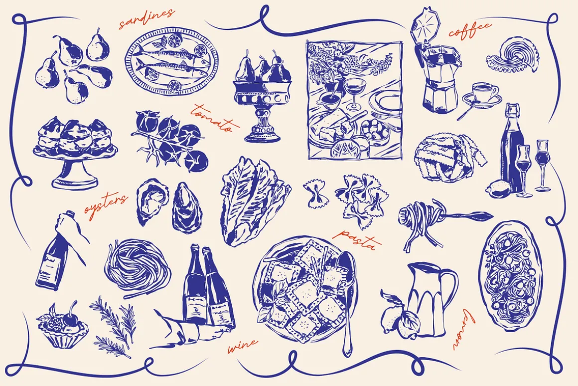 Food illustrations P.3