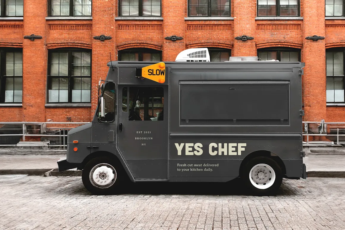 Food Truck Vinyl Wrap Mockup