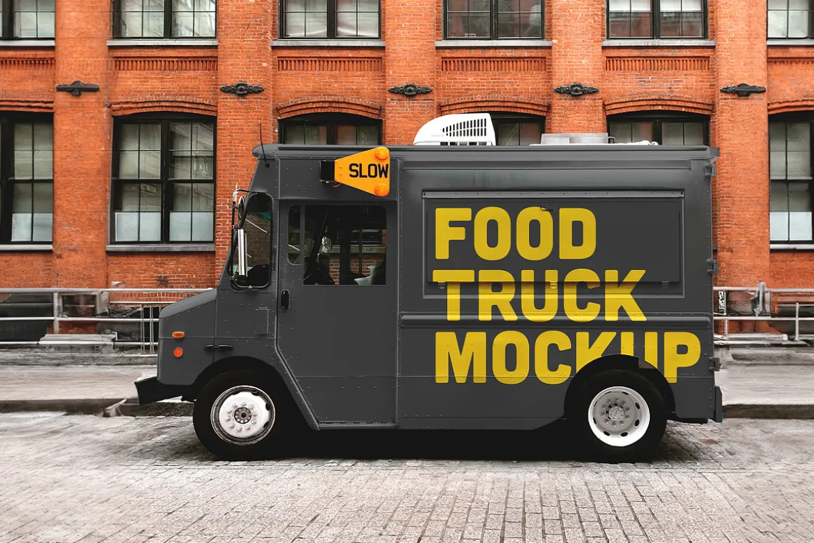 Food Truck Vinyl Wrap Mockup