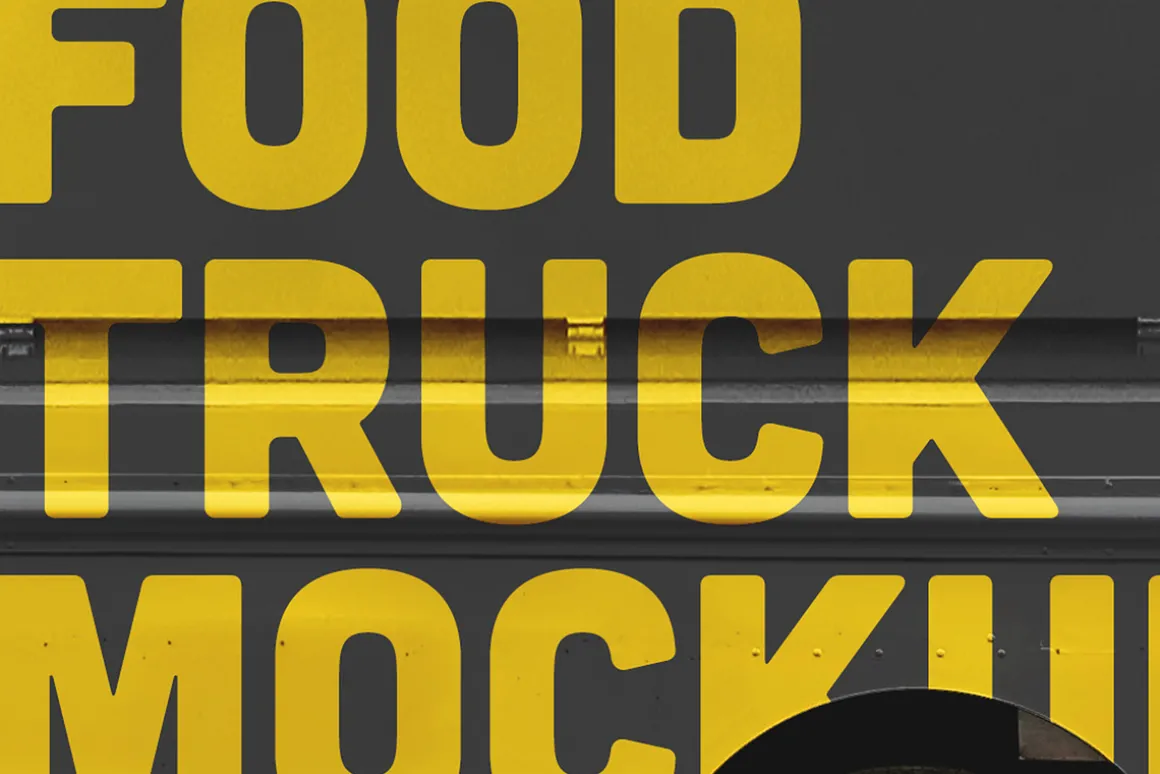 Food Truck Vinyl Wrap Mockup