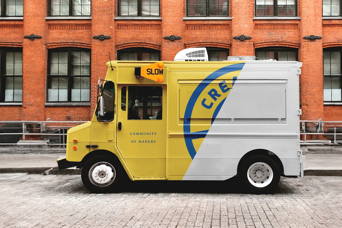 Food Truck Vinyl Wrap Mockup