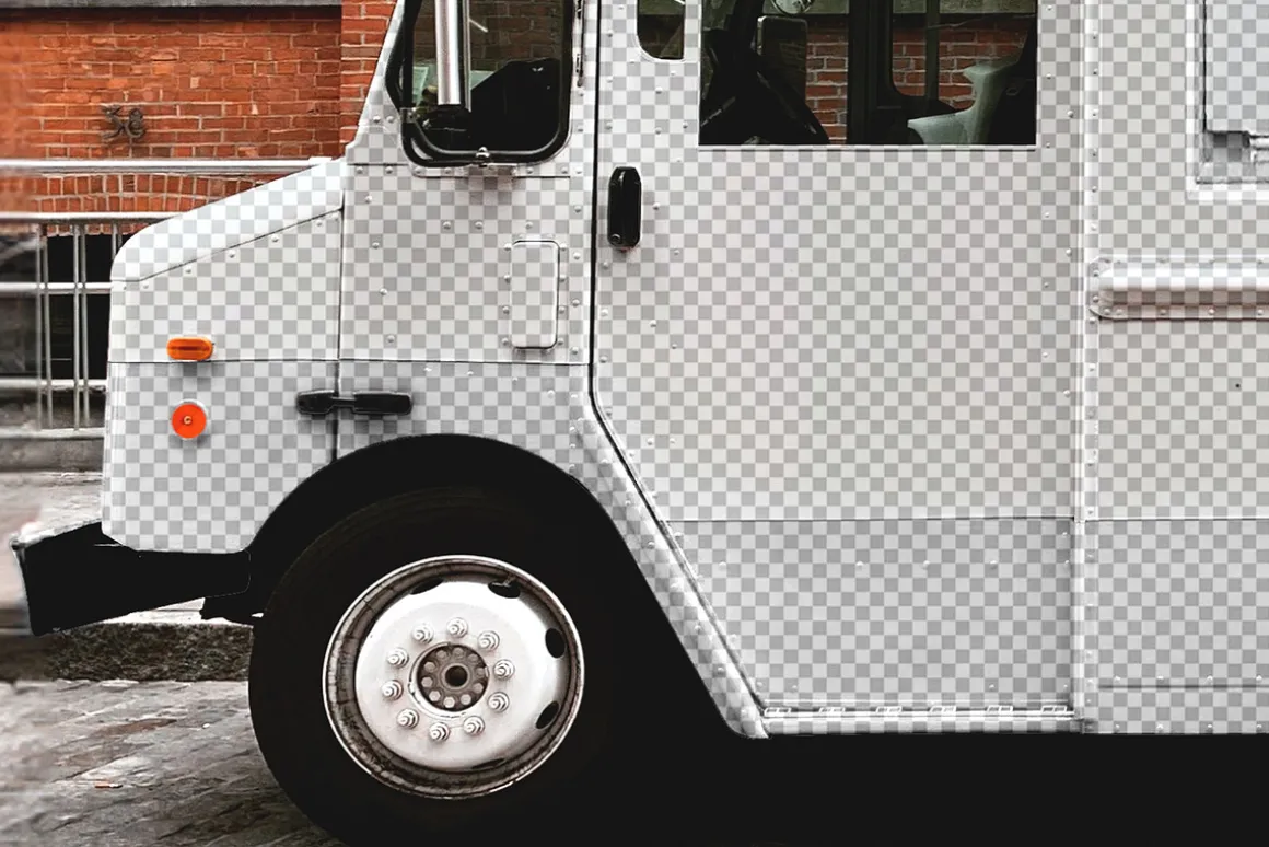 Food Truck Vinyl Wrap Mockup