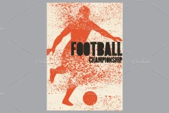 Football vector grunge posters.