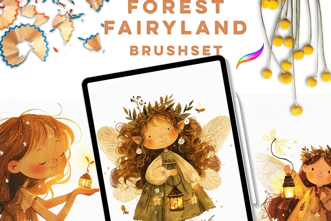 FOREST FAIRYLAND Procreate Brushes
