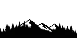 Forest Landscape Silhouettes Set